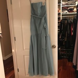 NWT- Vera Wang blue chiffon gown